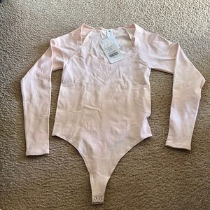 Fabletics sculptknit bodysuit in light pink -  large